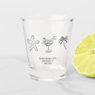 Verre A Shot Coquillages & Cocktails Faveur de l'Enterrement de