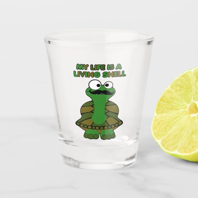 Verre A Shot Coquille vivante de la tortue moustache (Devant)