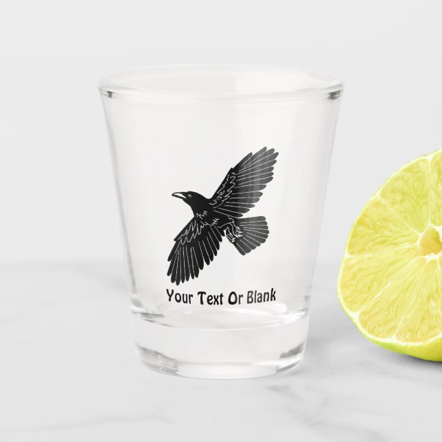 Verre A Shot Corbeau rustique (Devant)