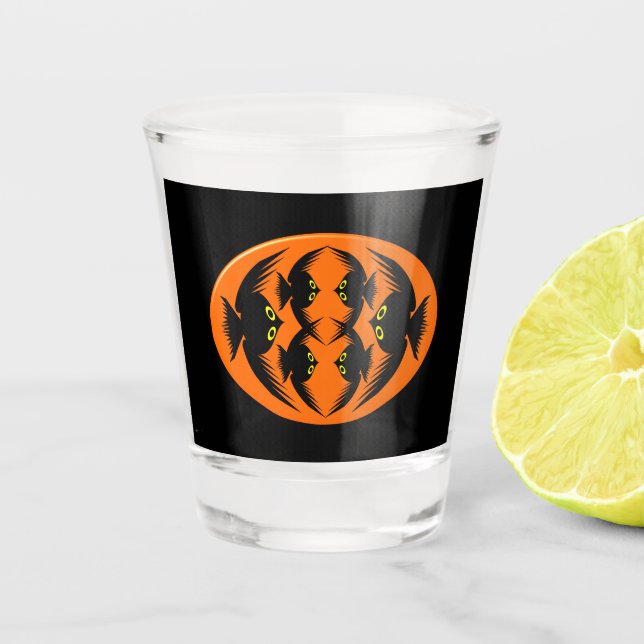 Verre A Shot Corbeaux d'Halloween (Devant)