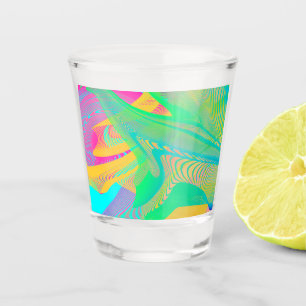 Verre A Shot COULEURS FLUO - Art Fractal -