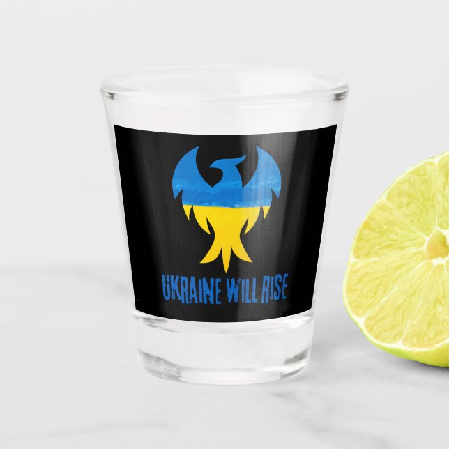 Verre A Shot Couleurs inspirantes Phoenix Ukraine (Devant)