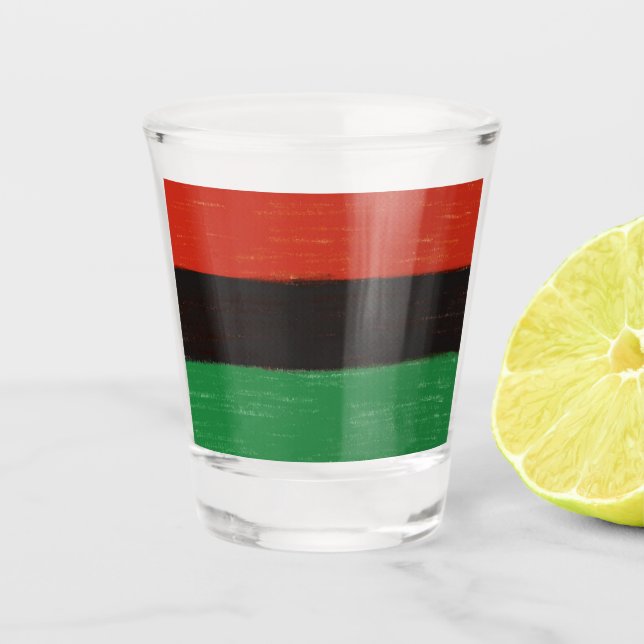 Verre A Shot Couleurs Kwanzaa (Devant)
