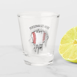Verre A Shot Coup de baseball déchiré