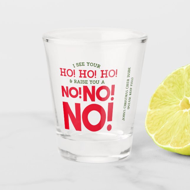 Verre A Shot Coup de feu de Noël - NON ! NON ! NON ! (Devant)