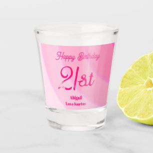 Verre A Shot Coupe roseFlûtes 21ème Tirage sur mesure