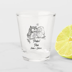Verre A Shot Couple apparié personnalisé parfait