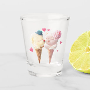 Verre A Shot Couple de crème glacée - Amour au premier coup