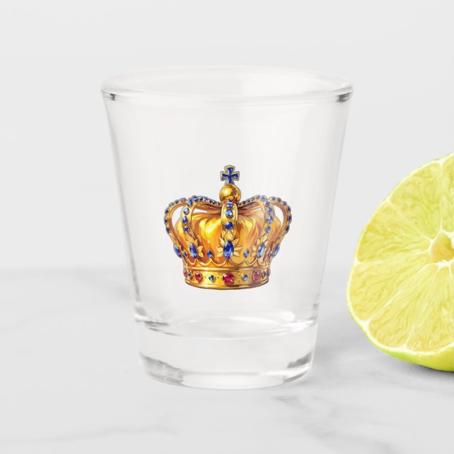 Verre A Shot Couronne royale en or (Devant)