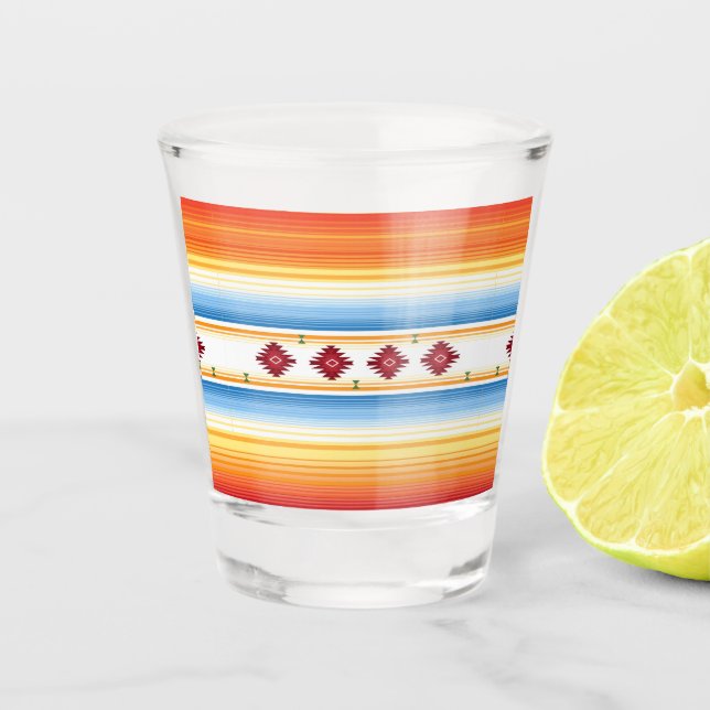 Verre A Shot Couverture de serape traditionnelle mexicaine (Devant)