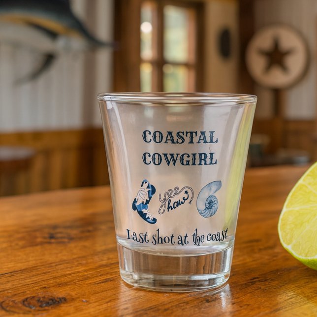 Verre A Shot cowgirl côtière bleue (Créateur téléchargé)