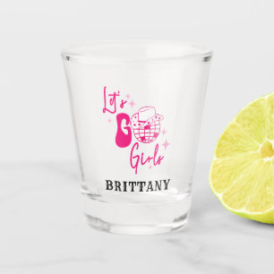 Verre A Shot Cowgirl Rose Personnalisée Allons-y les Filles