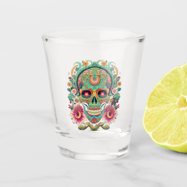 Verre A Shot Crâne de Calaveras (Devant)