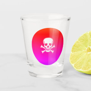 Verre A Shot Crâne n Bones vitre de prise de néon