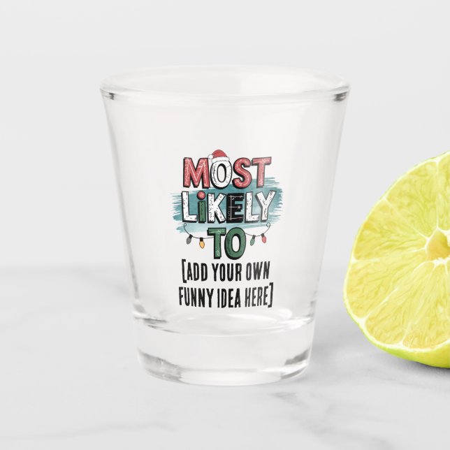 Verre A Shot 😂 créer une citation de Noël la plus susceptible  (Devant)
