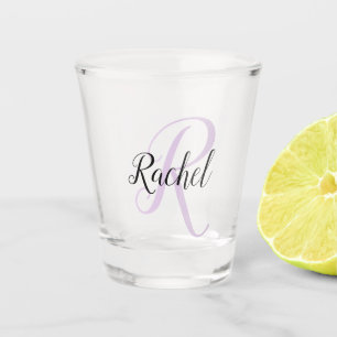 Verre A Shot Créer votre propre script Monogramme Initial & No