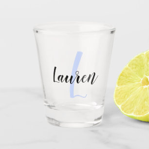 Verre A Shot Créez votre propre monogramme de script Initiale &