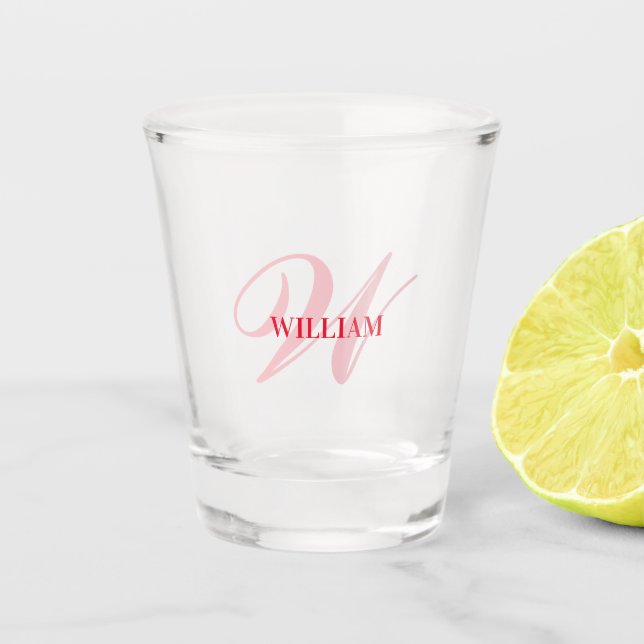 Verre A Shot Créez Votre Propre Monogramme Personnalisé Et Nomm (Devant)