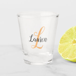 Verre A Shot Créez votre propre script Monogramme Initial & Nom
