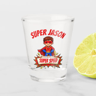 Verre A Shot Custom Kids Superhero NameCustom-Cut Vinyl Sticker