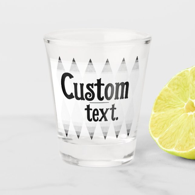 Verre à shot CUSTOM TEXT enterrement de vie de jeu (Devant)