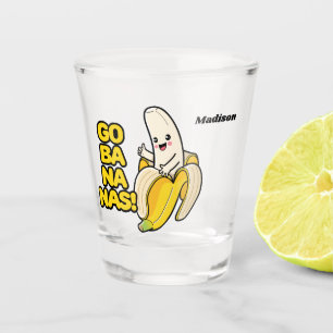 Verre A Shot Cute bananes nom personnalisé