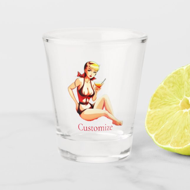 Verre A Shot Cute Blonde Martini Bikini Girl Thunder_Cove (Devant)