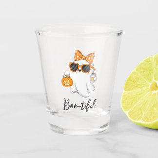 Verre A Shot Cute Halloween Ghost Citrouille épice personnalisé