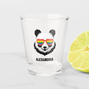 Verre A Shot Cute Ours Panda   Arc en ciel   LGBTQ