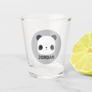 Verre A Shot Cute petit ours Panda avec nom personnalisé