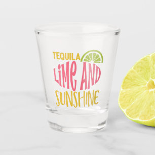 Verre A Shot Cute Tequila Lime & Sunshine Typographie