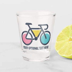 Verre A Shot Cyclisme de texte personnalisé
