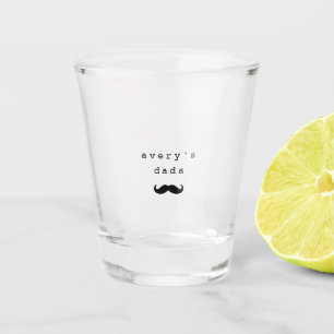 Verre A Shot Dada Moustache Nom Personnalisé Fête des Pères