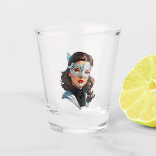 Verre A Shot Dame masquée vénitienne