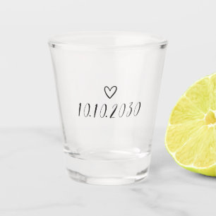 Verre A Shot Date personnalisable Texte Créer votre propre verr
