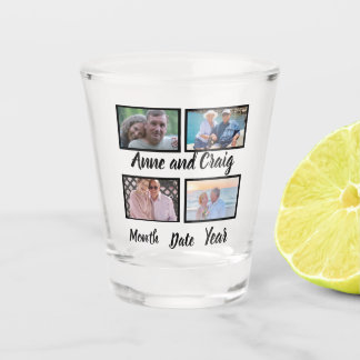 Verre A Shot Date personnalisée Anniversaire du Mariage 4 Photo