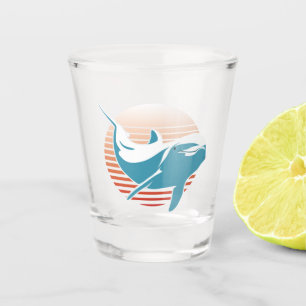 Verre A Shot Dauphin vintage