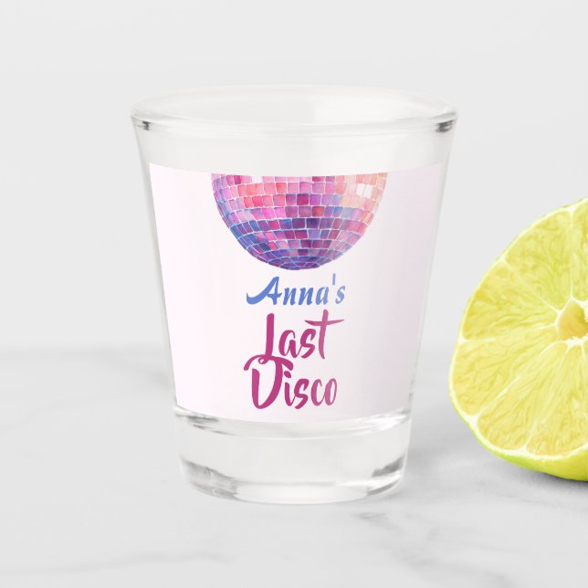 Verre à shot de la dernière fête de Bachelorette D (Devant)
