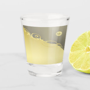 Verre A Shot Décor de luxe sur or & argent, Monogramme