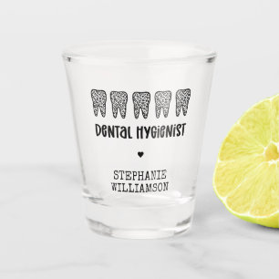 Verre A Shot Dentis hygiénistes dentaires personnalisés Empre