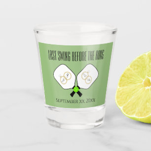 Verre A Shot Dernier balancement avant le mariage de pickleball