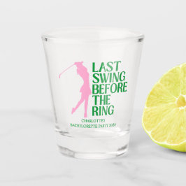 Verre A Shot Dernier Swing Avant Le Ring Golf Bachelor Party