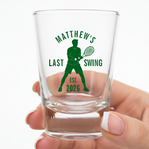 Verre A Shot Dernier Swing de Tennis Avant la Fête de Bachelora