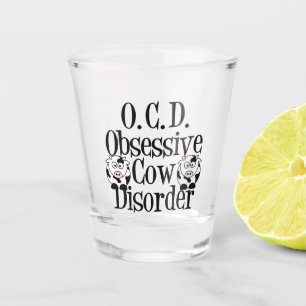 Verre A Shot Désordre obsédant mignon de vache