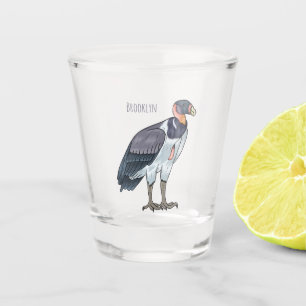 Verre A Shot dessin animé d'oiseau vautour du roi