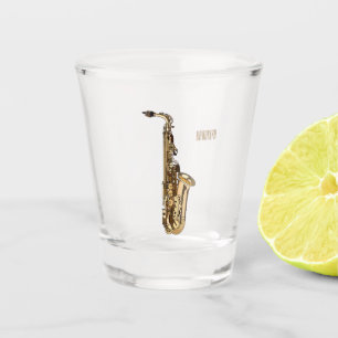 Verre A Shot dessin animé saxophone
