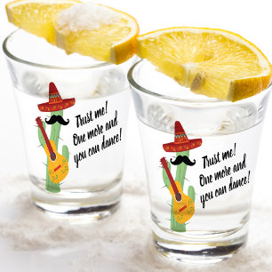 Verre A Shot Dessin de Cactus Tequila mexicaine
