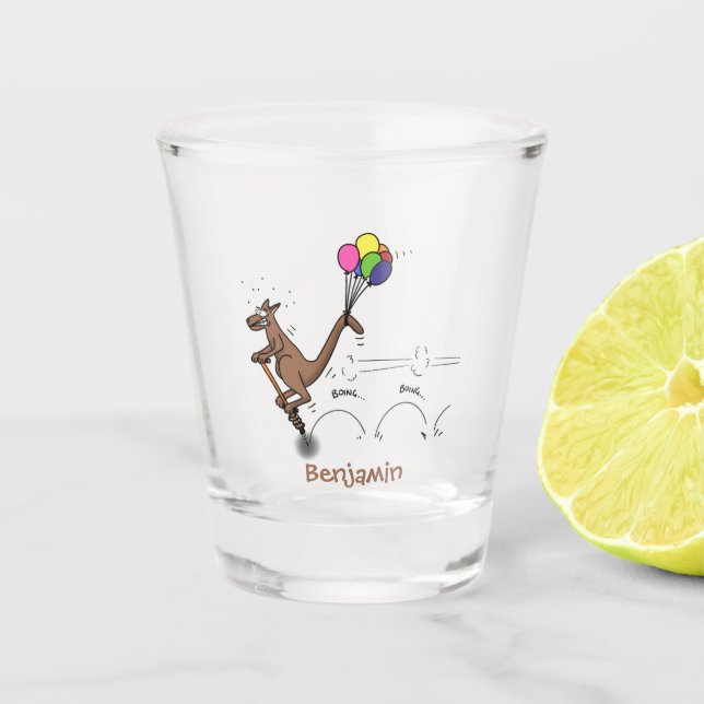 Verre A Shot Dessin d'humour australien kangourou (Devant)