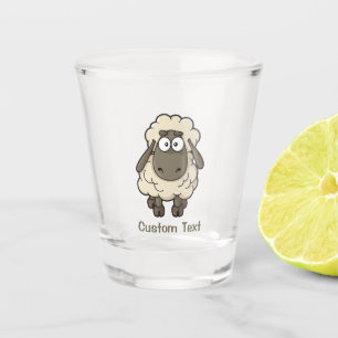 Verre A Shot Dessin en mouton beige