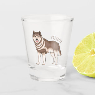 Verre A Shot dessin humoristique sibérien husky